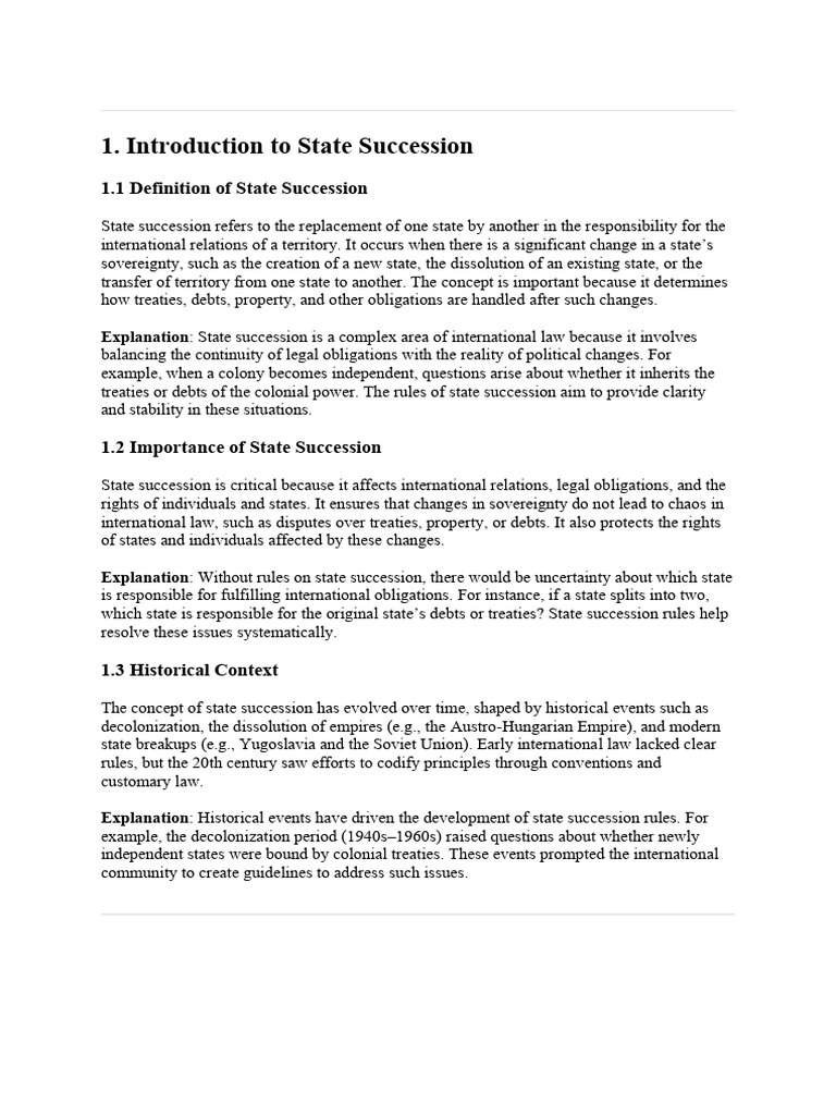 Understanding State Succession Laws | PDF | Treaty | International Law