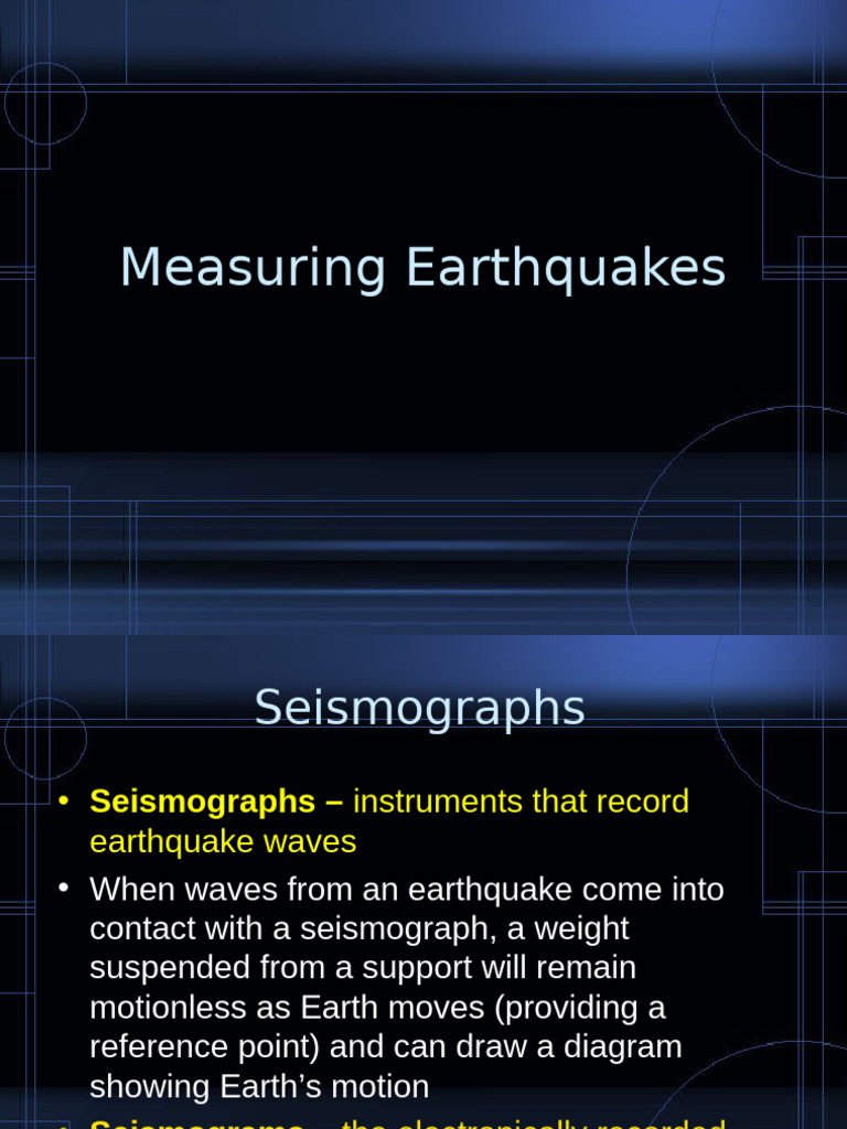 SD ML 02b Measuring Earthquakes | PDF | Earthquakes | Moment Magnitude ...