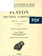 Platon - Oeuvres Completes - Belles Lettres - Tome IV.2 - Le Banquet