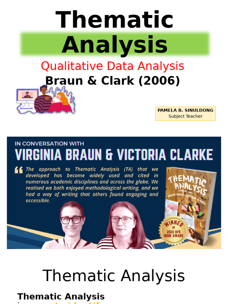 Lecture On Thematic Analysis | PDF