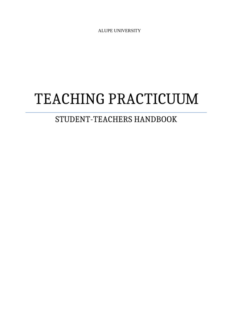 Teaching Practicum Handbook Guide | PDF | Teachers | Learning