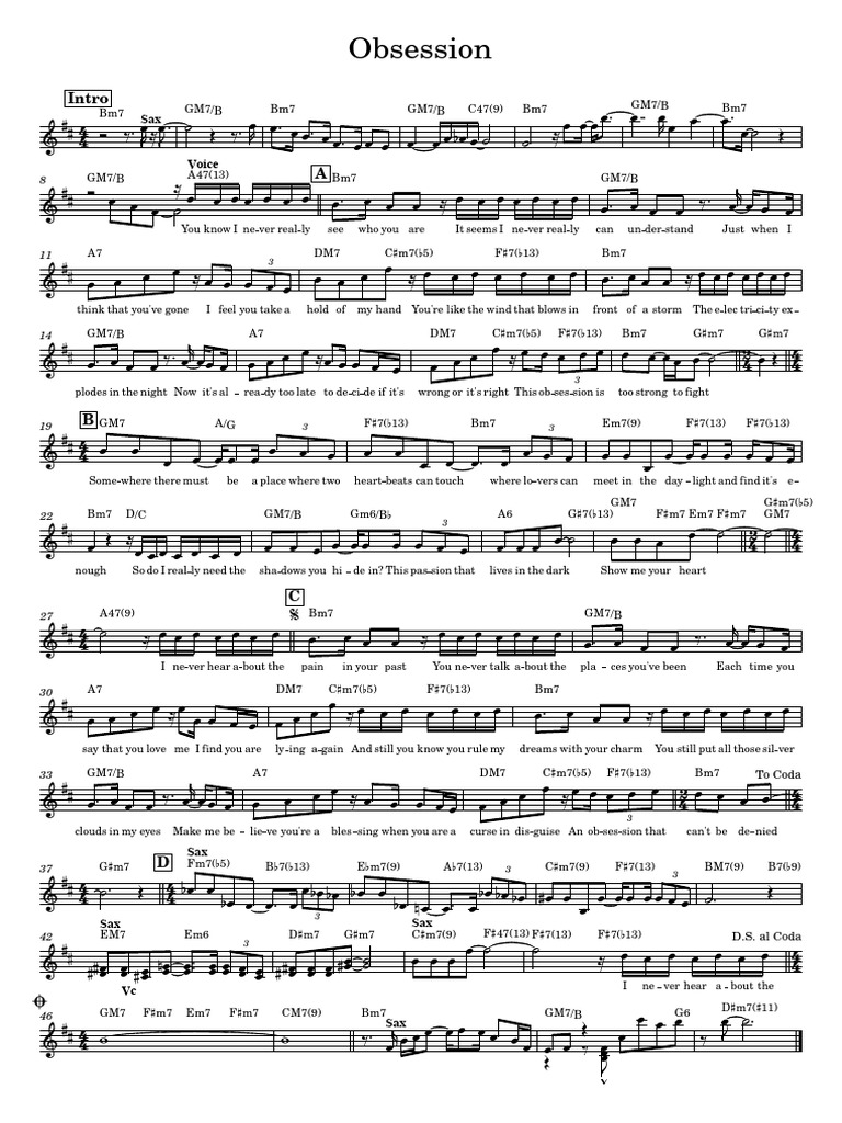 Obsession: A Musical Composition Guide | PDF