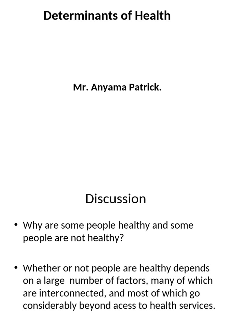 Understanding Health Determinants | PDF | Epidemiology | Disability