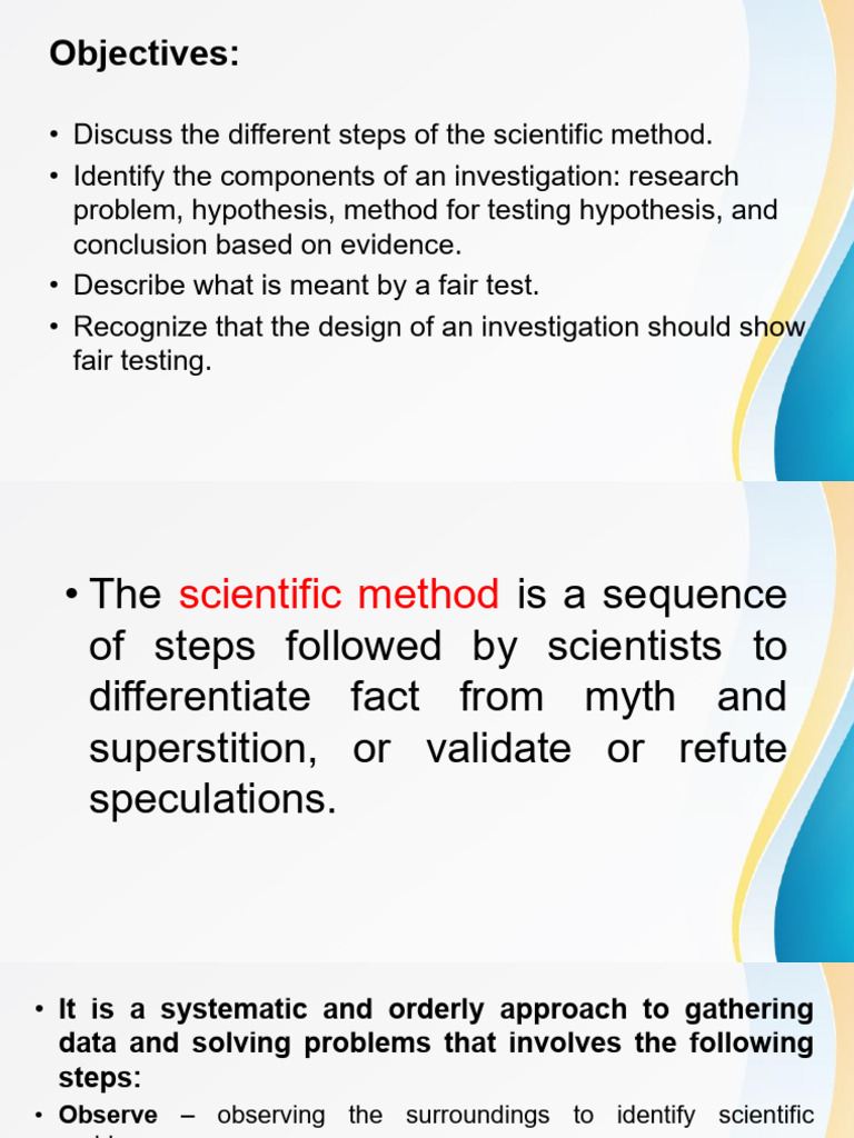 Steps in Scientific Investigation | PDF | Hypothesis | Experiment