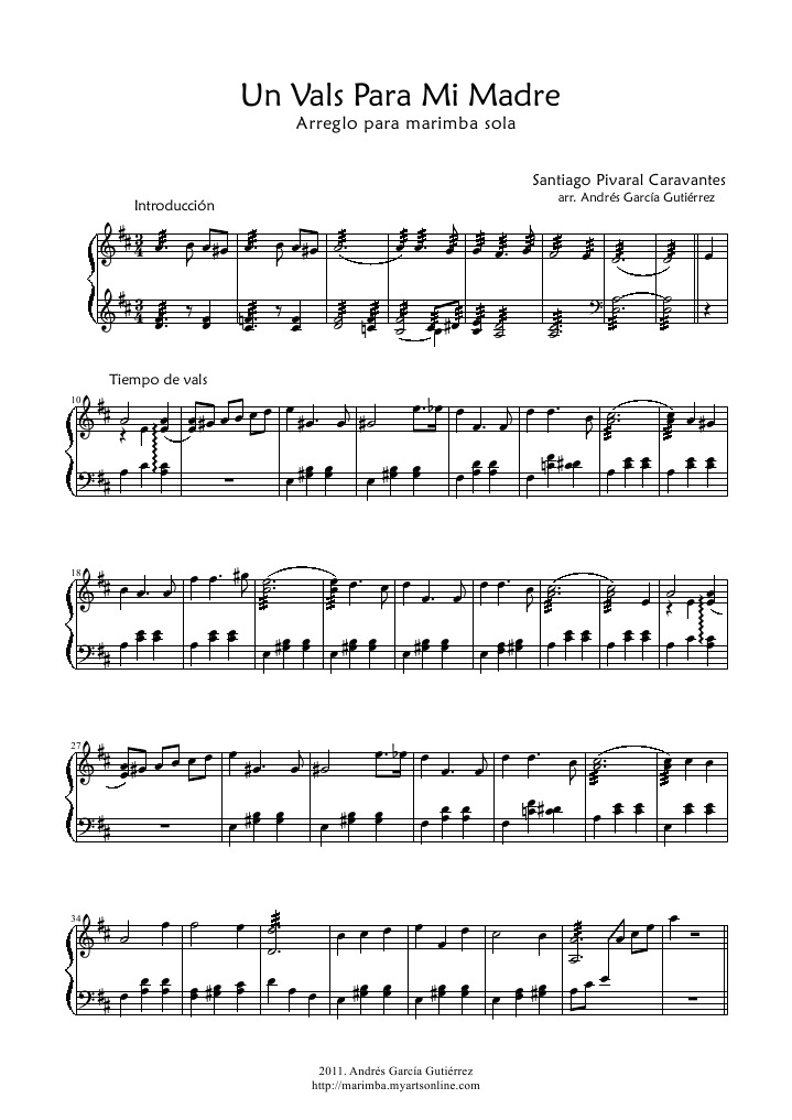 Marimba Pivaral Un Vals para Mi Madre PDF