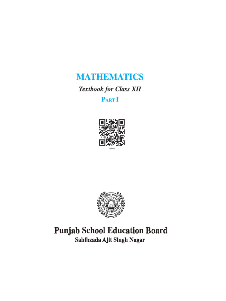Math-12 (E) Part-1 | PDF