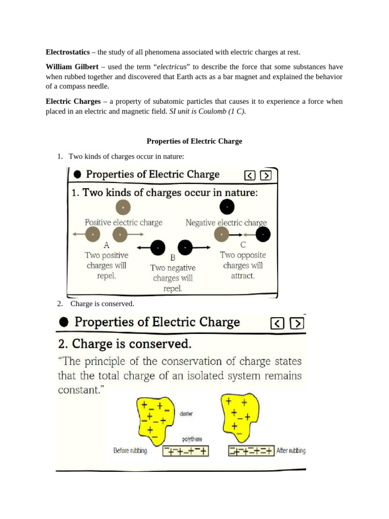 Understanding Electrostatics and Charges | PDF
