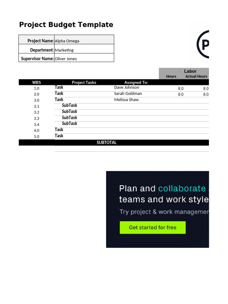 Project Budget Tracking Template | PDF | Project Management