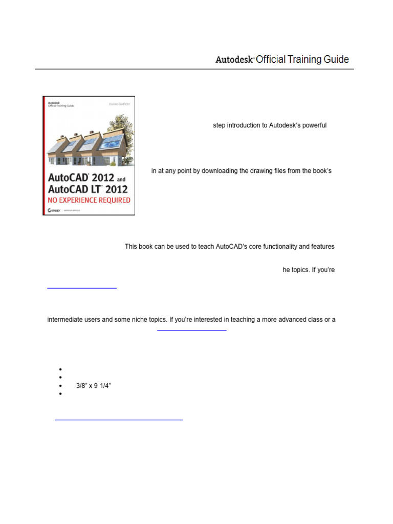 AutoCAD 2012 Beginner's Guide | PDF | Auto Cad | Drawing