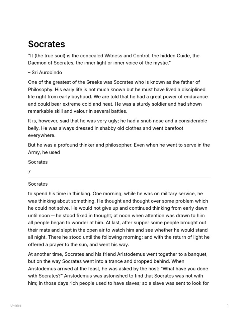 Socrates: Philosophy and the Socratic Method | PDF | Idea | Socrates