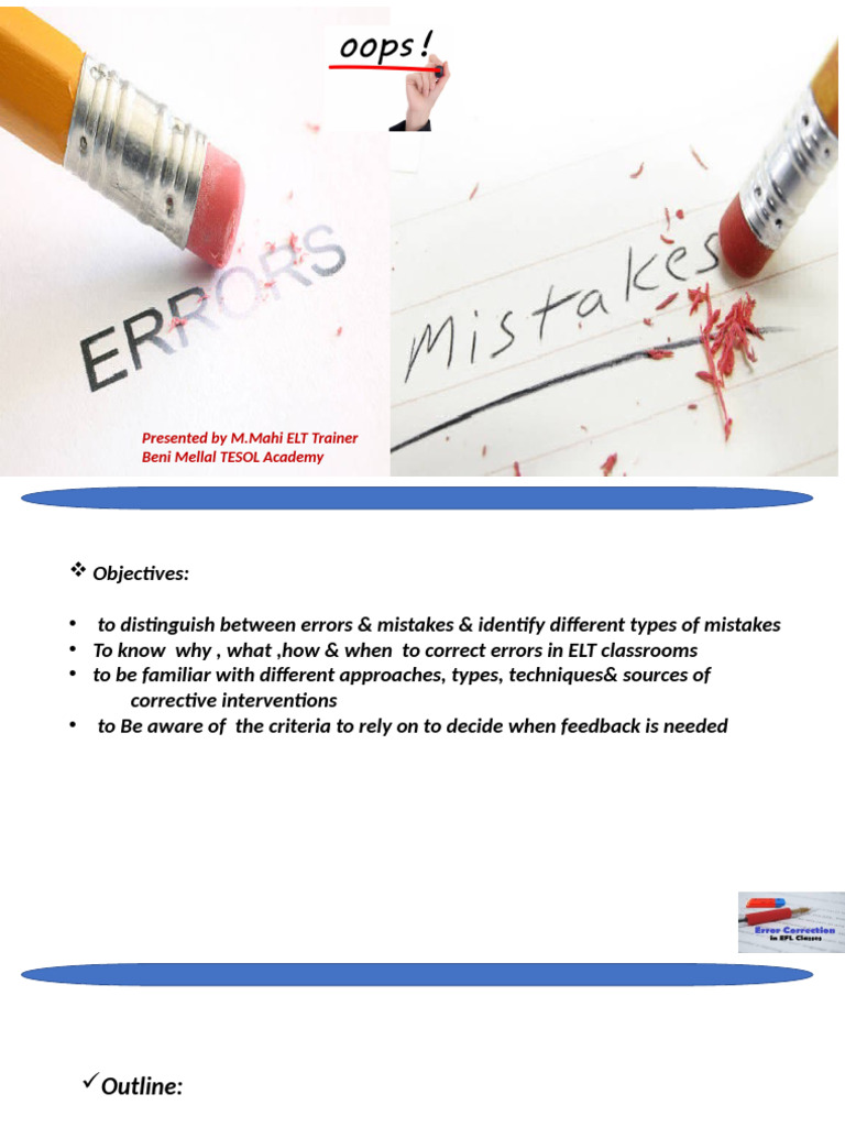 Error Correction Strategies in ELT | PDF | Second Language Acquisition ...