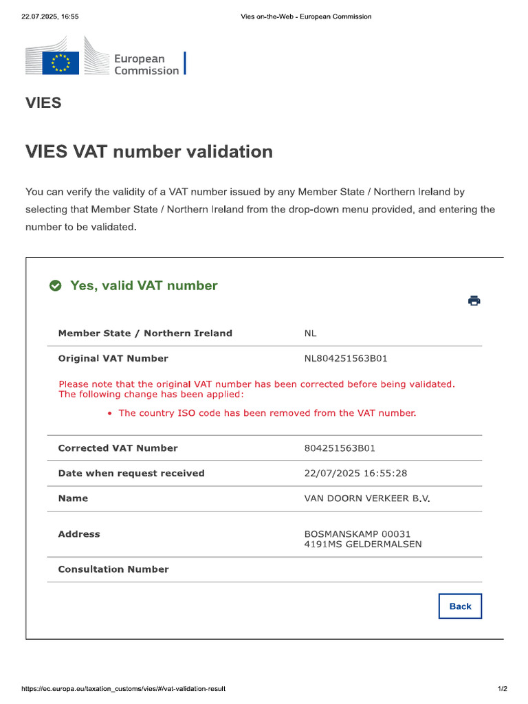 VAT Validation2 | PDF