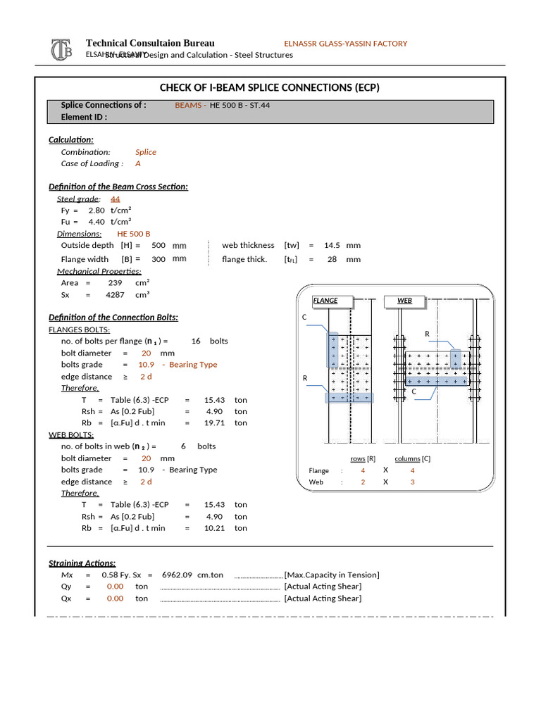 Splice HEB500 | PDF | Structural Engineering | Mechanical Engineering
