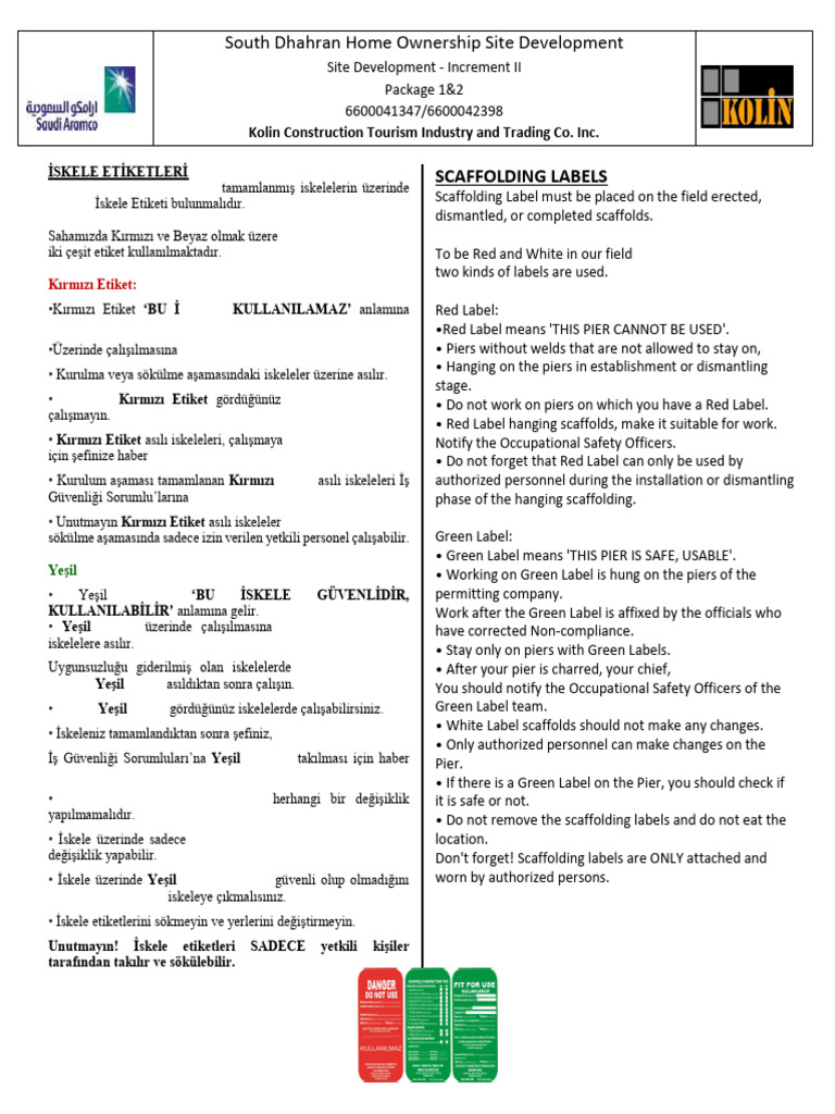 15 Dec 2022 Scaffolding Labels | PDF