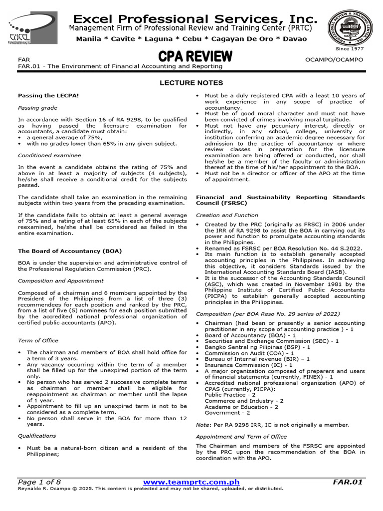 FSRSC: Establishment and Membership | PDF | International Financial ...