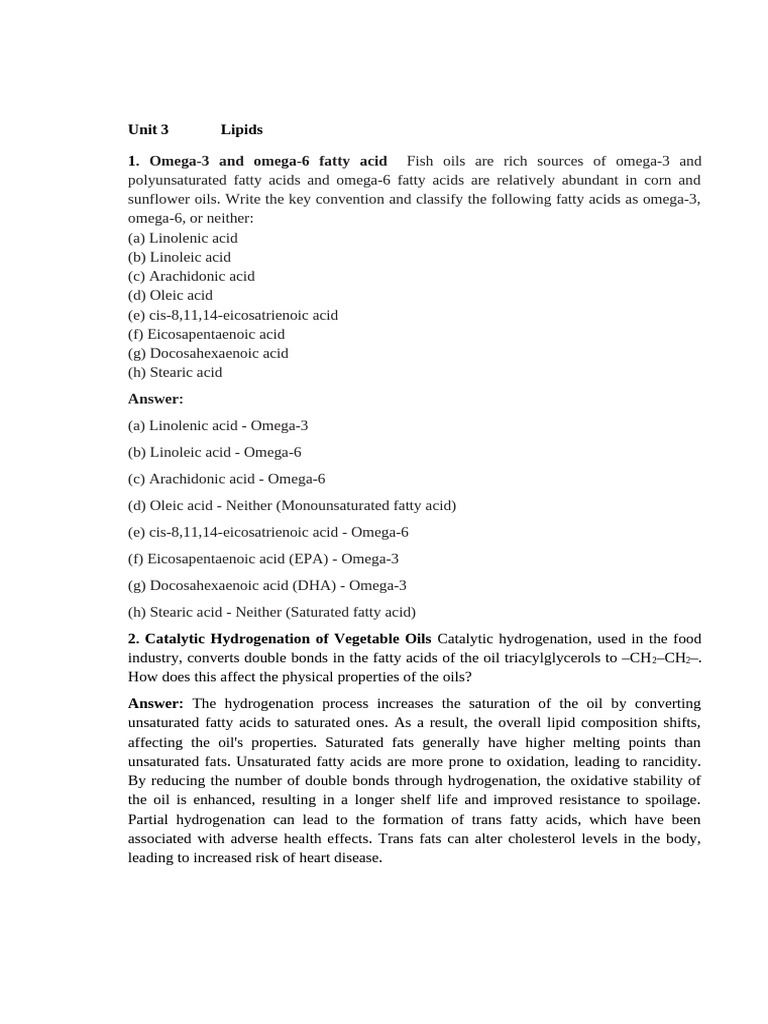 Lipid Types and Their Properties | PDF | Fat | Triglyceride