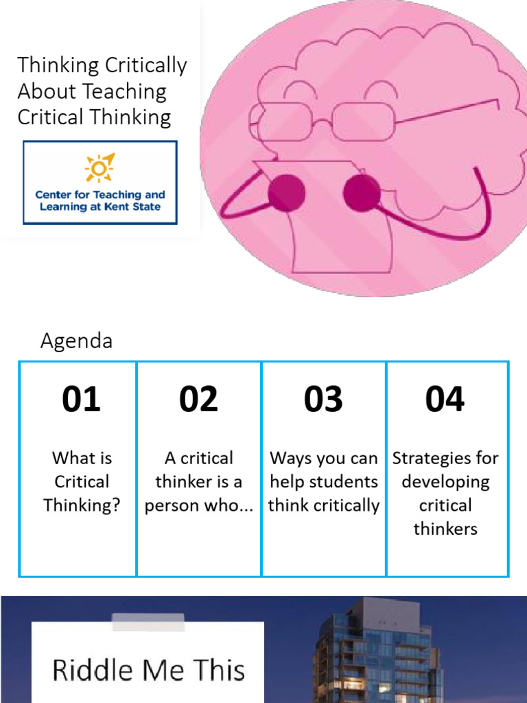 Enhancing Critical Thinking Skills | PDF | Critical Thinking | Thought