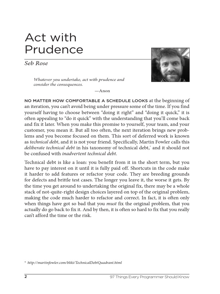 Managing Technical Debt Wisely | PDF | Software Development | Computer ...