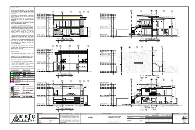 Elev.& Section Commercial | PDF | Building Engineering | Structural ...