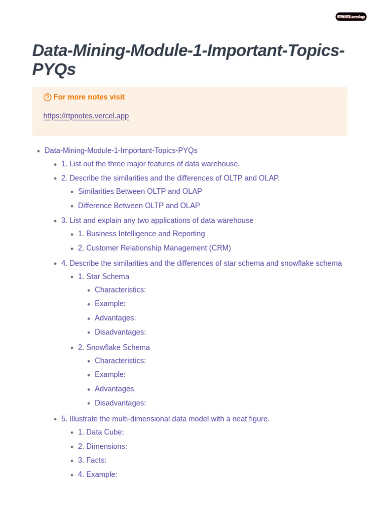 Data Mining Module 1: Key Concepts & Applications | PDF | Data ...