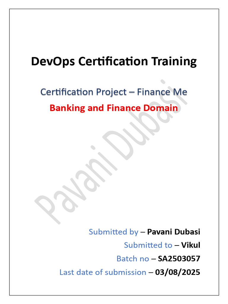 DevOps Project: Finance Me Setup Guide | PDF | Sudo | Software