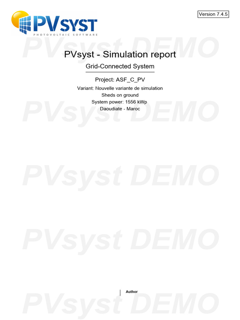 ASF C PV Project - Vc1-Report | PDF | Photovoltaic System | Power Inverter