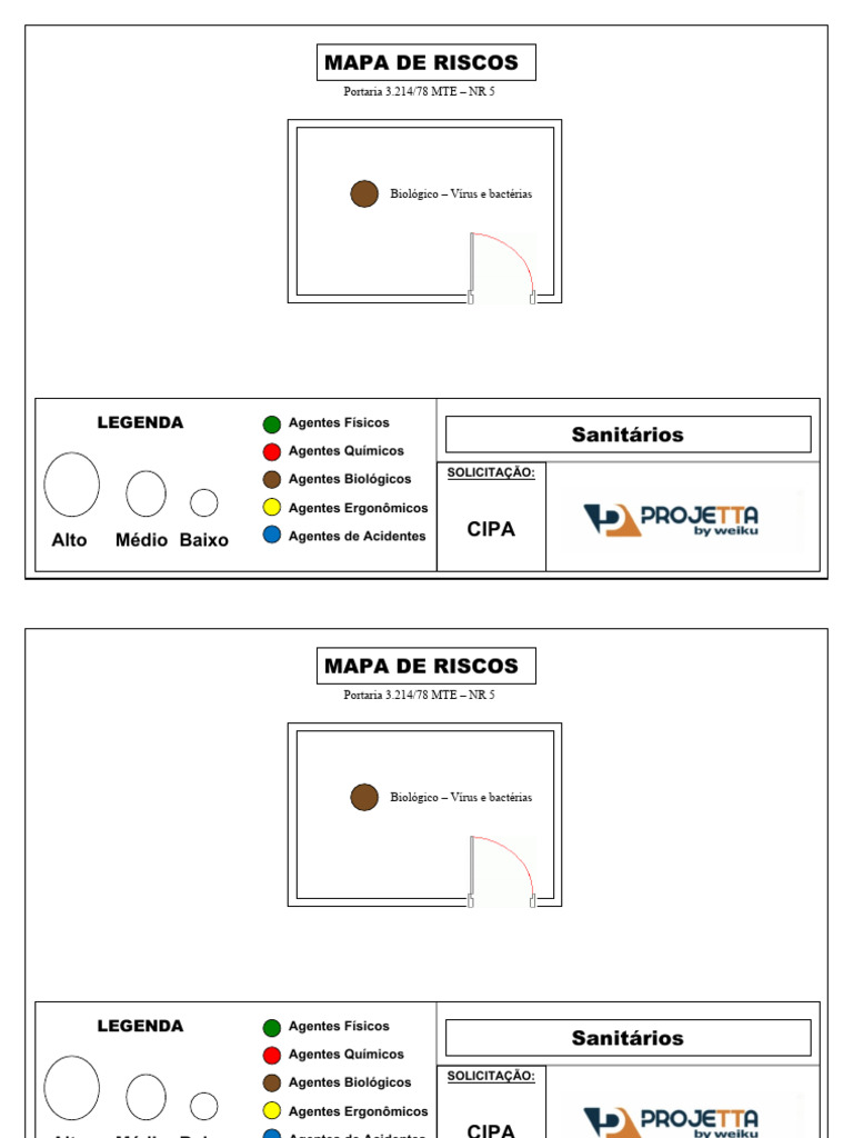 Mapa de Riscos - Geral Projetta | PDF | Biologia | Ciências da Vida