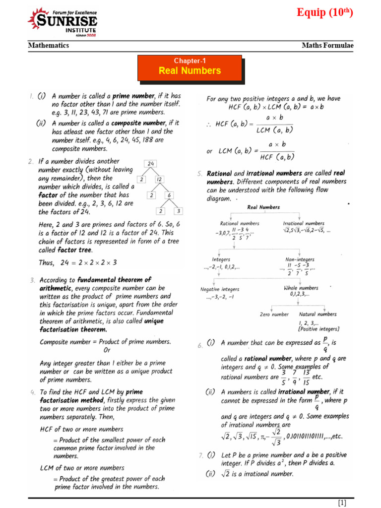 10th Grade Maths Formulae Guide | PDF | Mathematics | Area