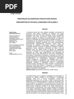 PRESCRIÇÃO DE EXERCÍCIOS FÍSICOS PARA IDOSOS