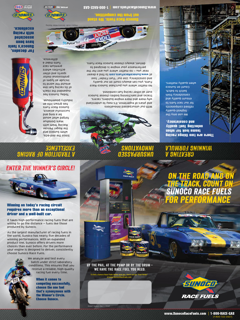 Sunoco Race Fuels: Quality & Consistency | PDF | Gasoline | Engines