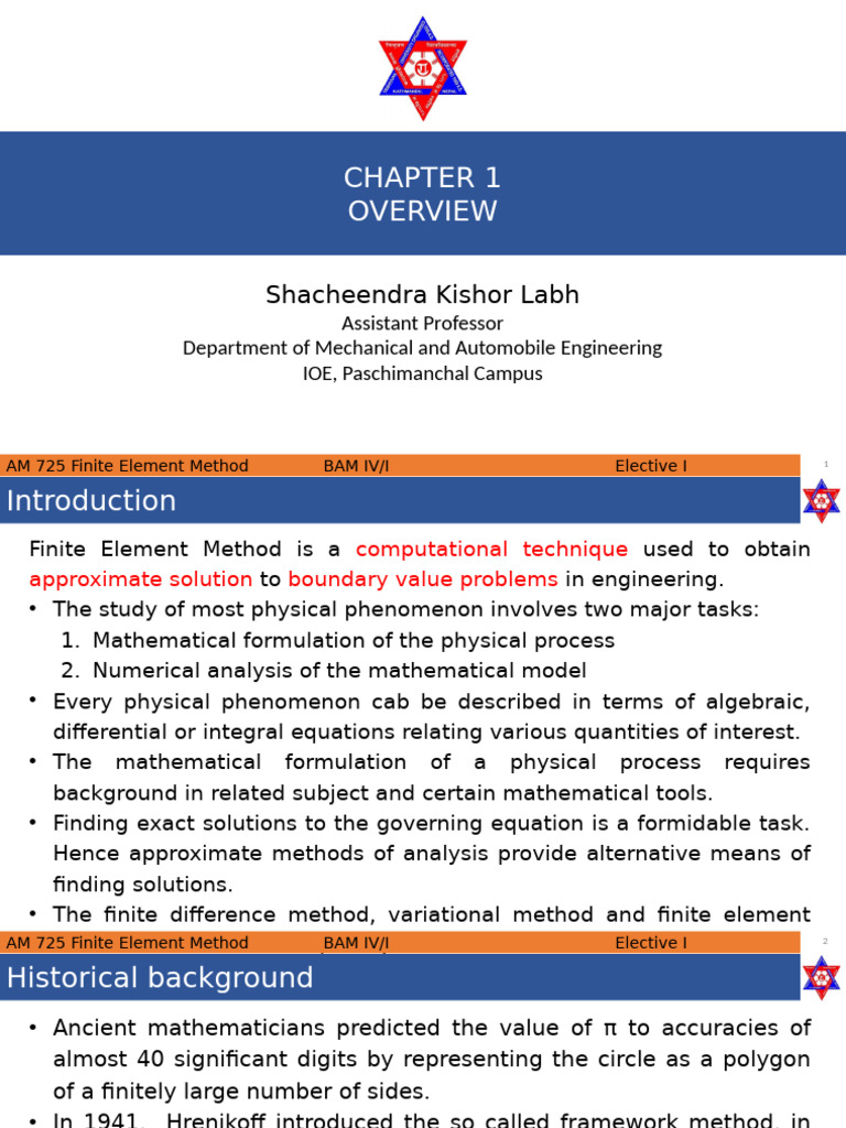 Chapter-1 | PDF | Finite Element Method | Mechanics
