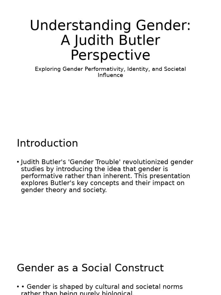 Judith Butler's Gender Performativity Insights | PDF