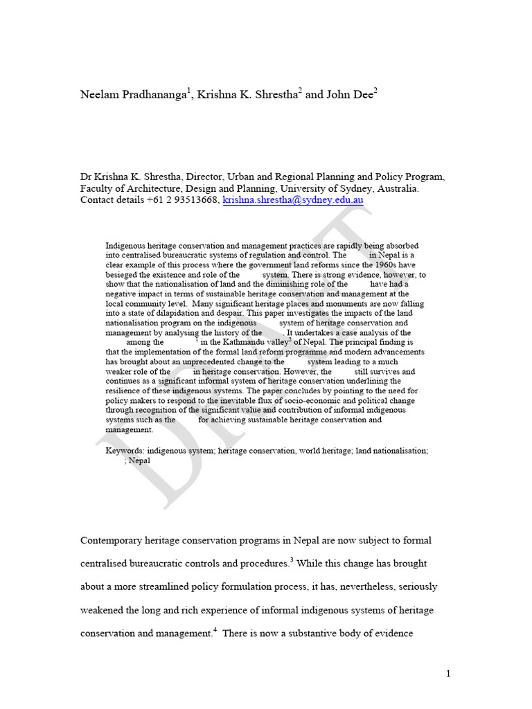 Guthi System's Impact on Nepal Heritage | PDF | Kathmandu