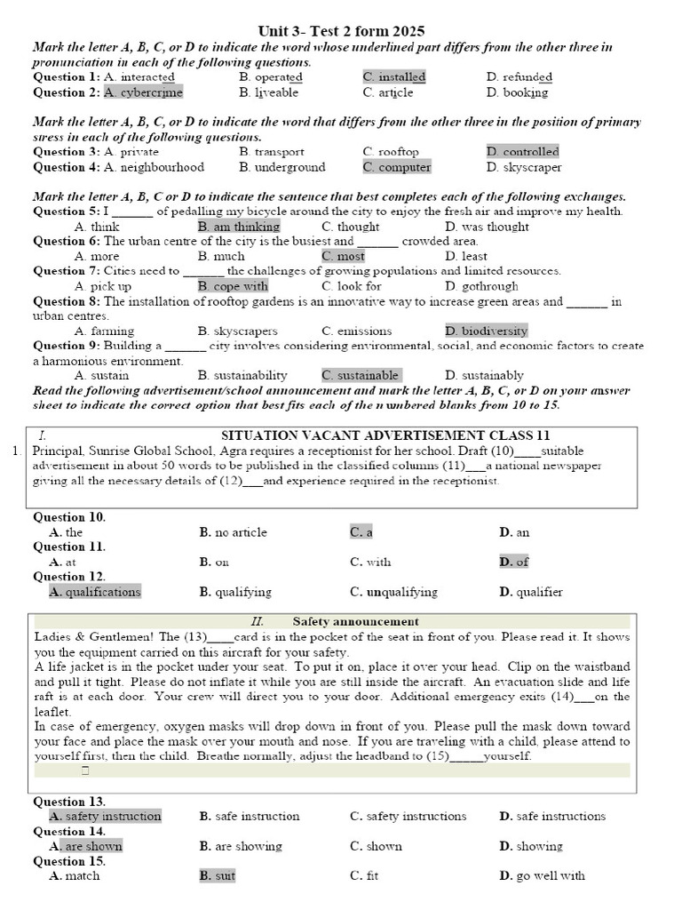 Unit 3 Test 2 Form 2025doc 1600 PDF - Gdrive.vip | PDF