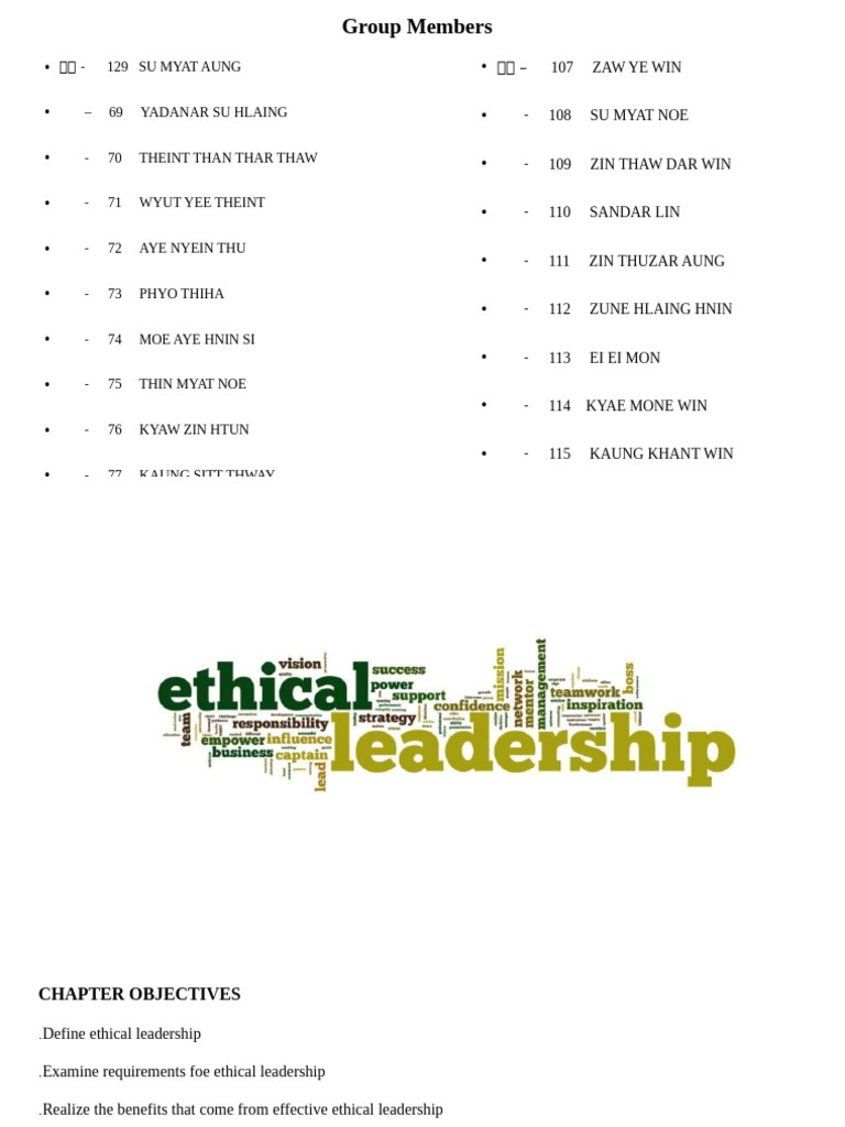Ethical Leadership and Its Impact PDF Leadership Organizational
