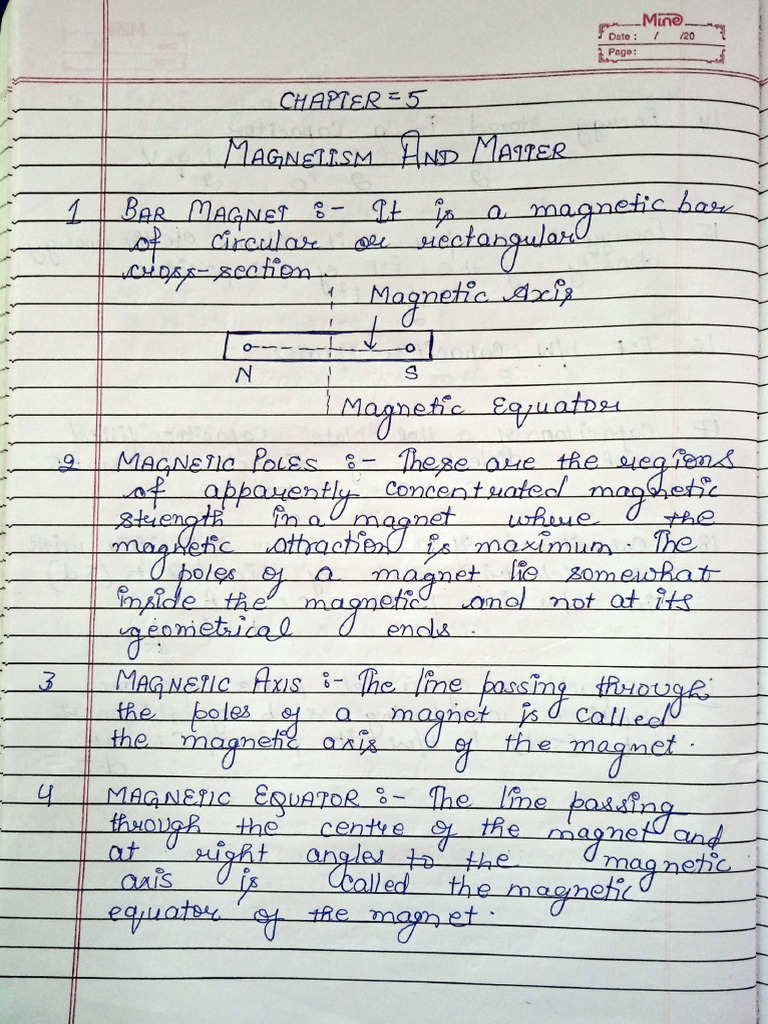 Magnetism and Matter Chapter-5 | PDF