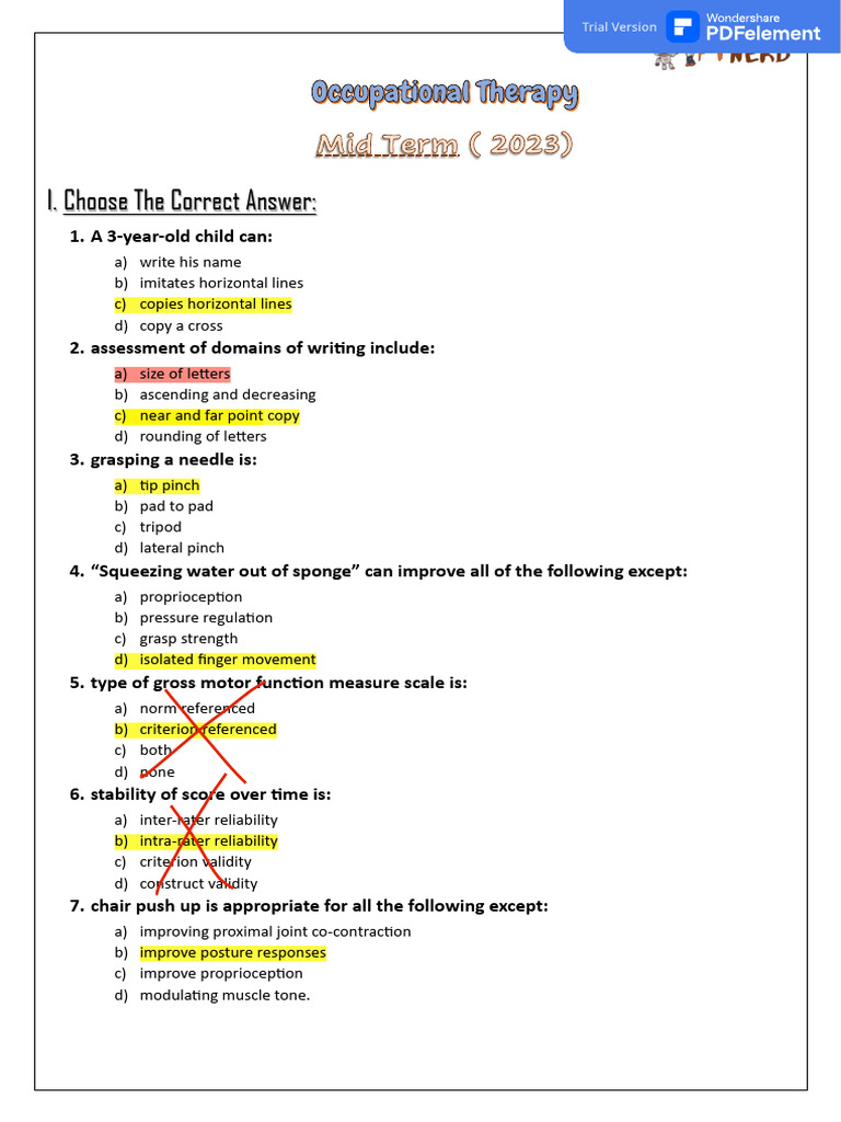 OT - Questions - 250117 - 102828 | PDF | Anatomical Terms Of Motion | Hand