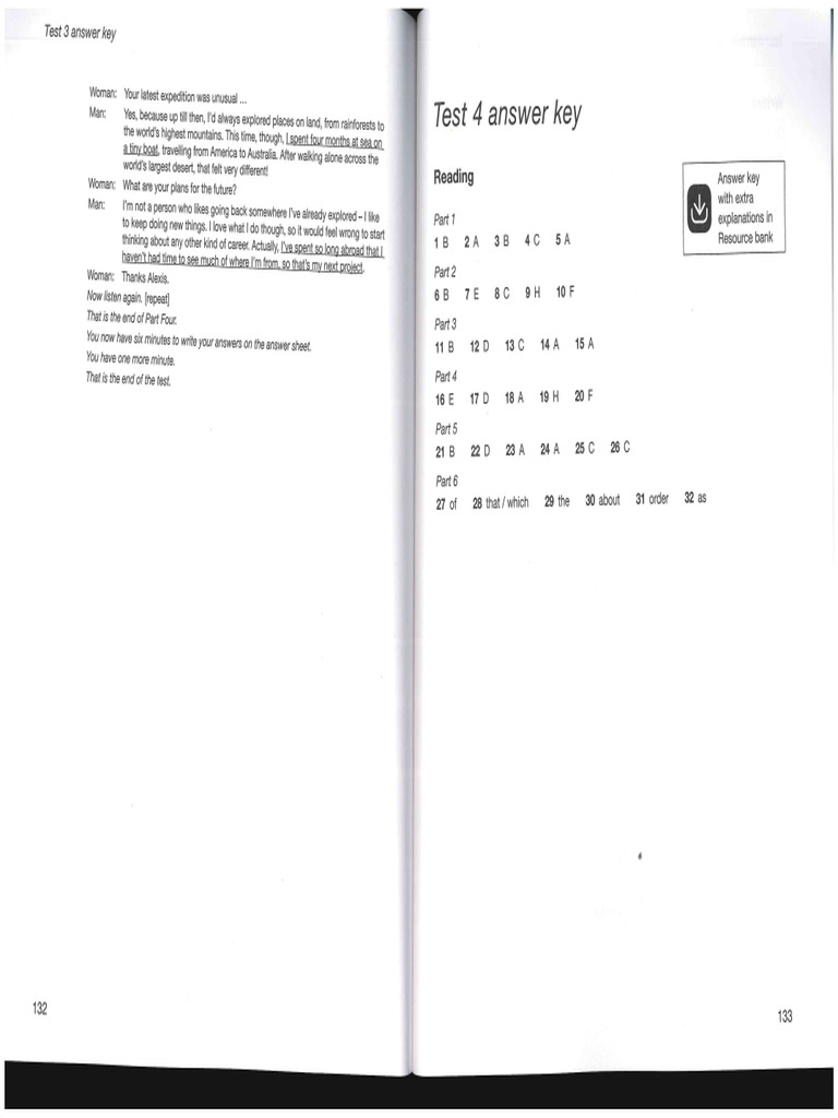 Test 4 Answer Key | PDF