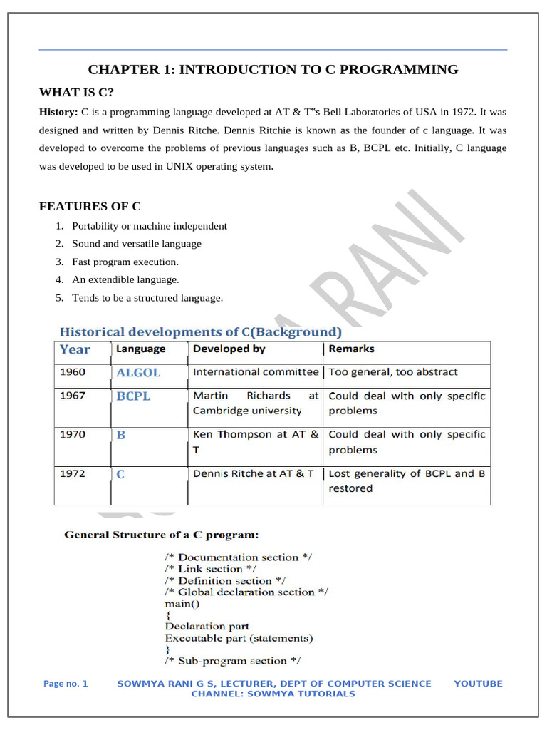 Introduction to C Programming Basics | PDF | Computer Program | Programming