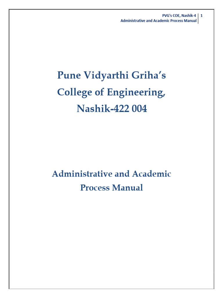 PVG COE Administrative Process Manual | PDF | Expense | Audit