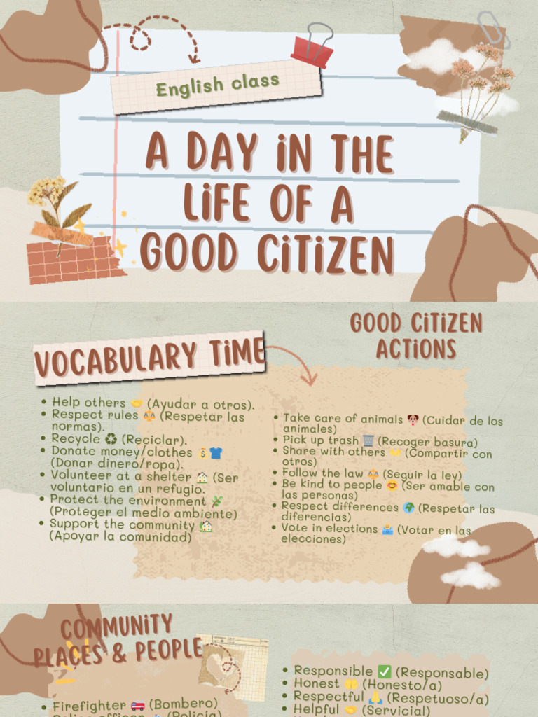 Good Citizen Daily Activities Guide | PDF | Fire Engine | Public Safety