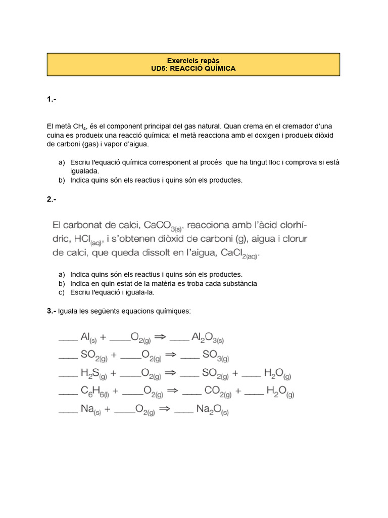Exercicis de Repàs UD5 | PDF