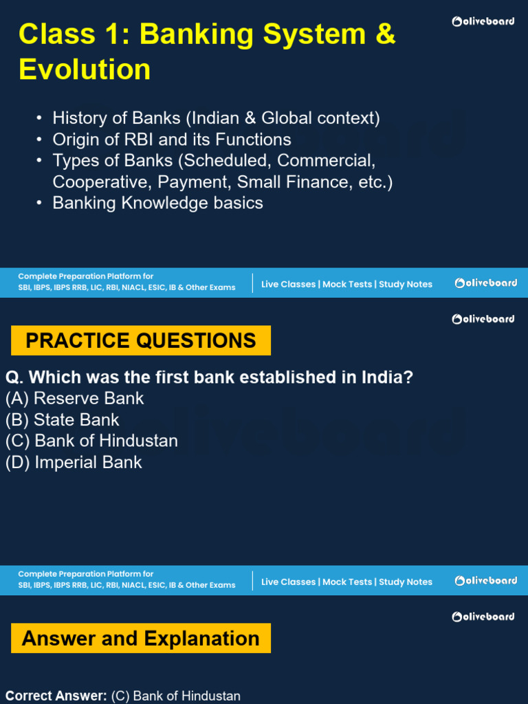 Banking Knowledge Practice Sessi 1751969043 1752918344324 OB | PDF ...