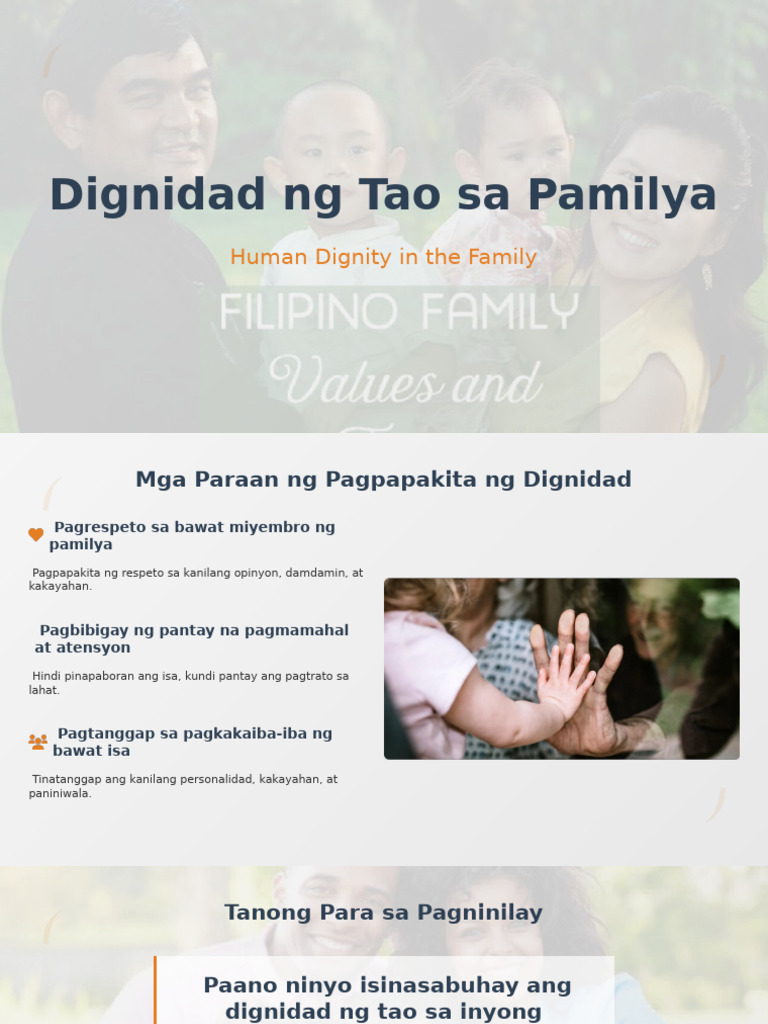 Dignidad NG Tao Sa Pamilya | PDF