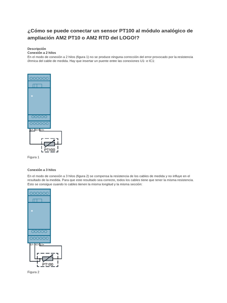 Conexión de Sensor PT100 al AM2 | PDF | Sensor | La seguridad informática