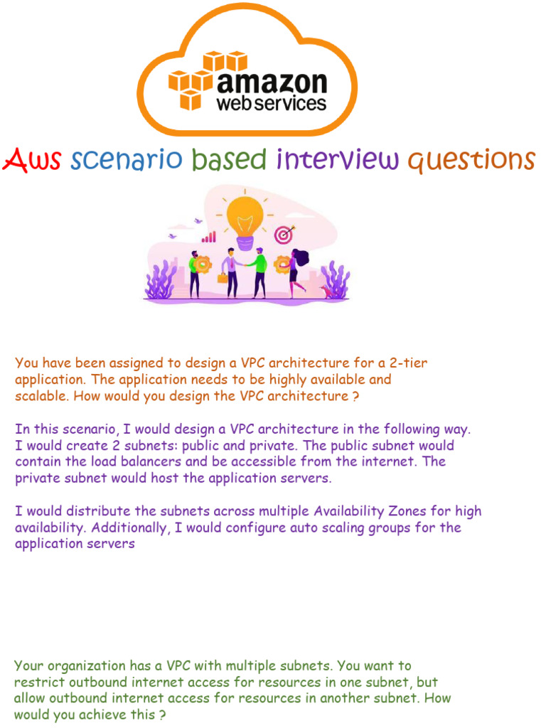 AWS VPC Scenario Interview Questions | PDF | Internet | Computer Network