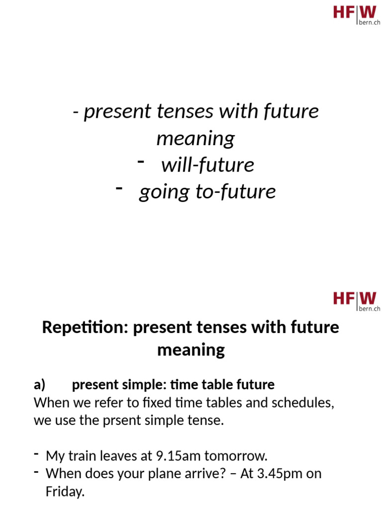 Future Tenses in English Grammar | PDF | Grammar | Syntax
