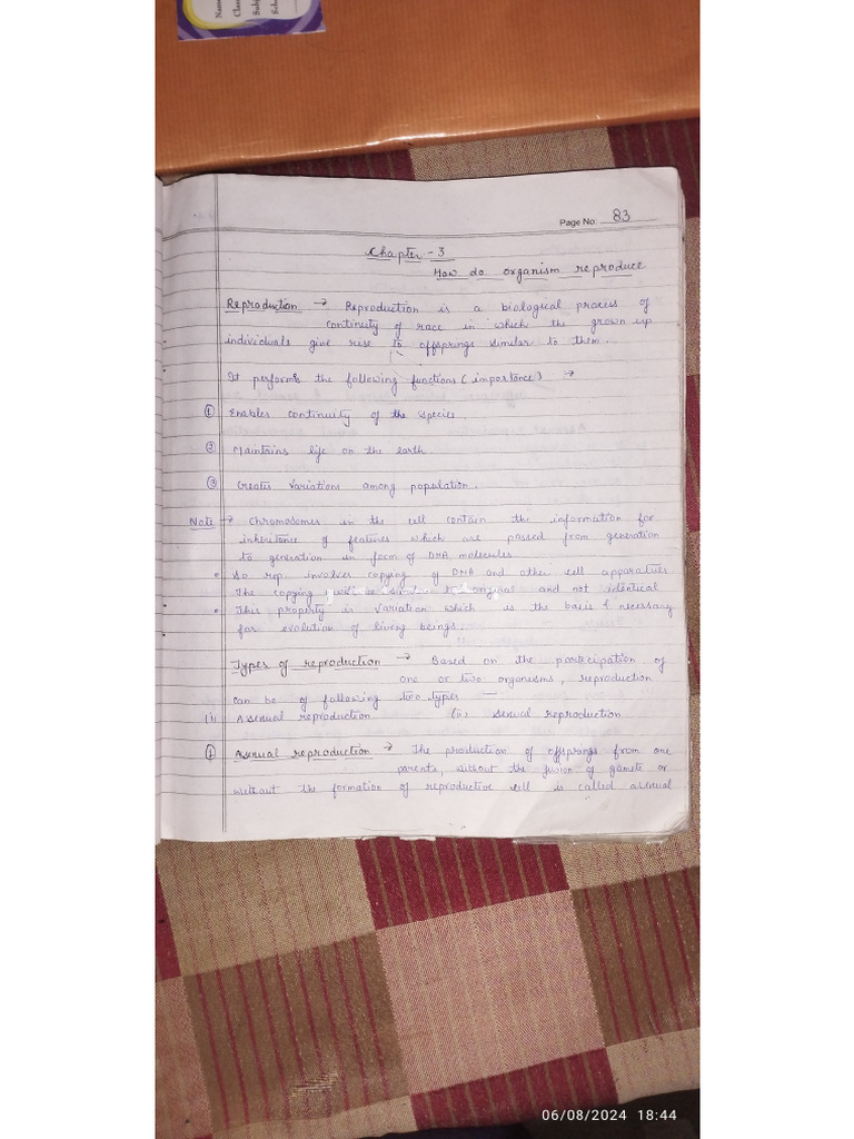 Biologi CH 3 Notes | PDF