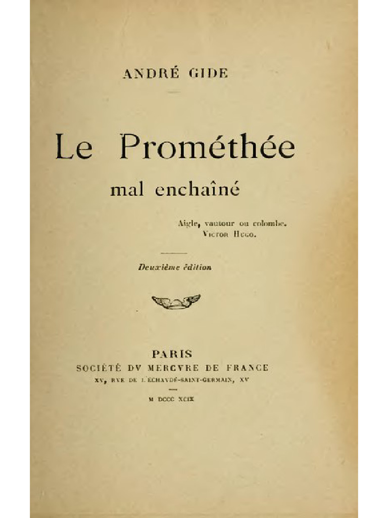 Le Prométhée mal enchaîné - Gide | PDF