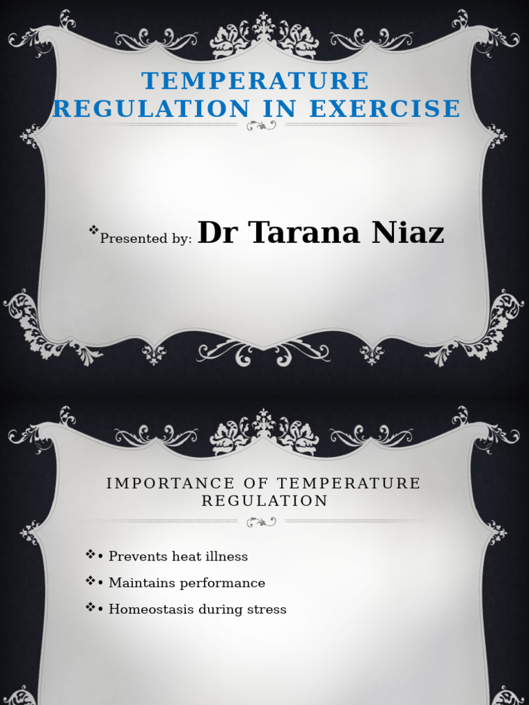 Temperature Regulation in Exercise | PDF | Dehydration | Heat Transfer
